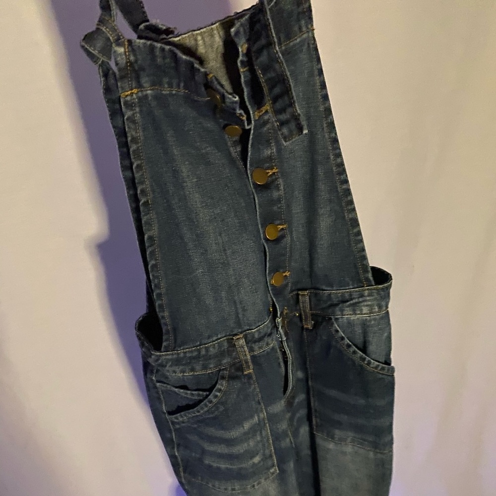 Forever 21 Jean Button-Up Overalls